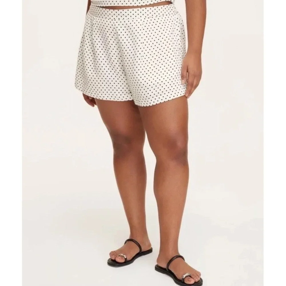 Women's Mini Polka Dot Linen Flared High Rise Shorts kate spade Target XXS Lined